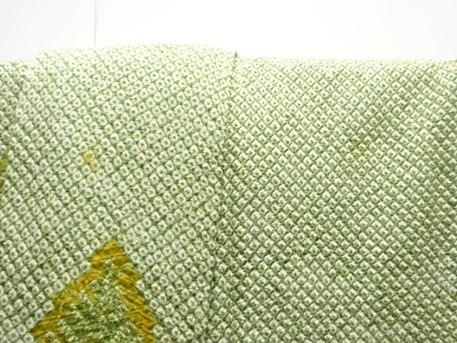  本総絞り　若松模様小紋着物